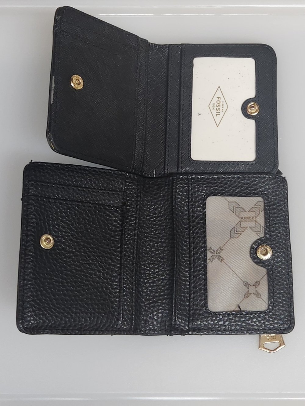 AIMEE KESTENBERG & FOSSIL leather bi fold Wallets - Picture 5 of 6